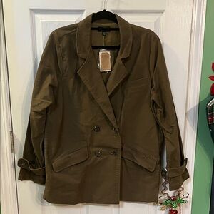 Women's olive  Double-Breasted Jacket
